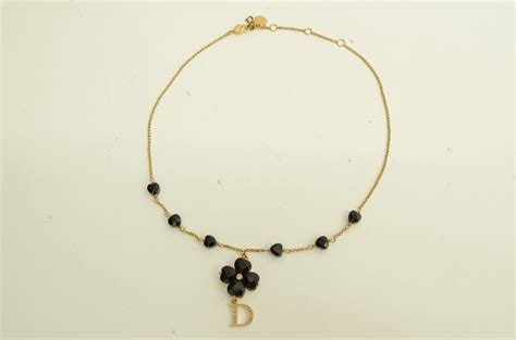 dior black necklace